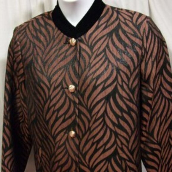 Drapers and Damon Chocolate Brown Black Jacket  Size L  NWOT - Picture 2 of 6